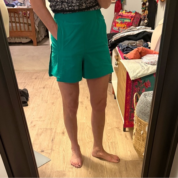 lululemon athletica Pants - Lululemon Athletica High Waist Green Shorts